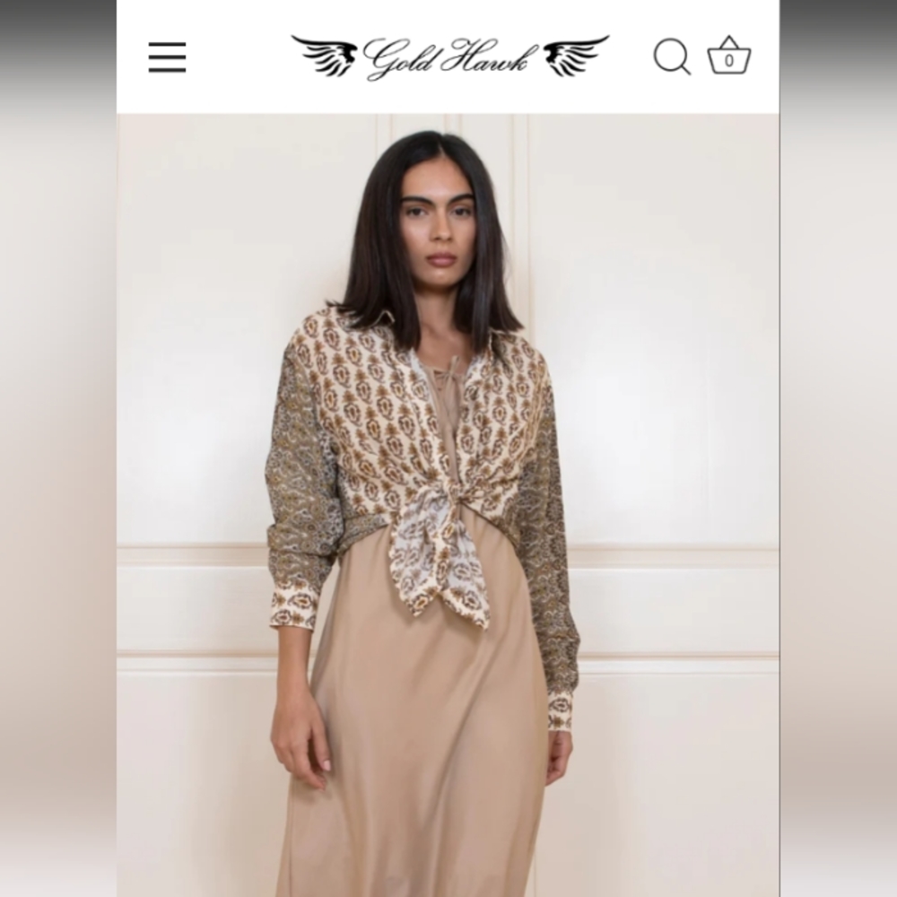 NWT Gold Hawk Provence LA Loose Classic Shirt size Medium